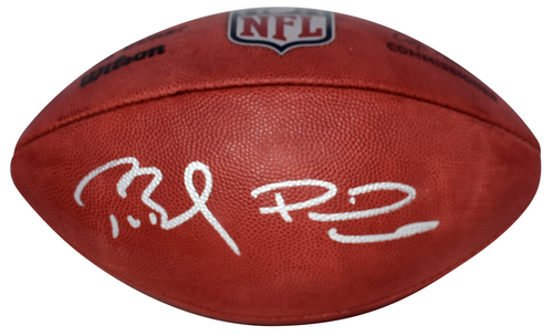 TOM BRADY & PATRICK MAHOMES SIGNED PATRIOTS CHIEFS WILSON NFL DUKE FOOTBALL