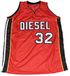 MIAMI HEAT SHAQUILLE O'NEAL SIGNED #32 RED BASKETBALL JERSEY BECKETT