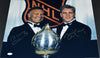 BOBBY & BRETT HULL AUTOGRAPHED NHL BLACKHAWKS BLUES STARS 16x20 PHOTO JSA