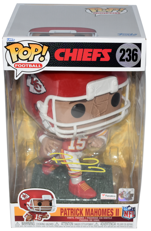 PATRICK MAHOMES SIGNED KANSAS CITY CHIEFS #236 JUMBO FUNKO POP FIGURE BECKETT