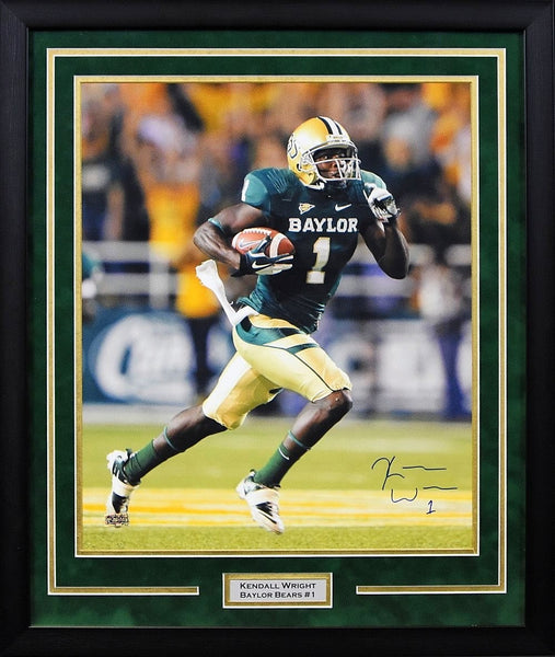KENDALL WRIGHT AUTOGRAPHED BAYLOR BEARS FRAMED 16x20 PHOTO COA