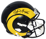 ERIC DICKERSON SIGNED LOS ANGELES RAMS 2025 RIVALRIES FULL SIZE HELMET W/ HOF 99
