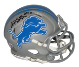 AMON-RA ST BROWN AUTOGRAPHED SIGNED DETROIT LIONS SPEED MINI HELMET BECKETT
