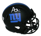 AZEEZ OJULARI SIGNED NEW YORK GIANTS ECLIPSE SPEED MINI HELMET BECKETT