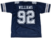 QUINNEN WILLIAMS AUTOGRAPHED DALLAS COWBOYS #92 NAVY JERSEY BECKETT