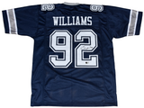 QUINNEN WILLIAMS AUTOGRAPHED DALLAS COWBOYS #92 NAVY JERSEY BECKETT