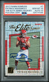 PATRICK MAHOMES SIGNED 2017 PANINI DONRUSS ELITE SERIES RC PSA GEM 10 AUTO 10