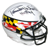 RANDY WHITE AUTOGRAPHED MARYLAND TERRAPINS MATTE WHITE MINI HELMET JSA