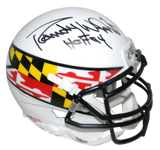 RANDY WHITE AUTOGRAPHED MARYLAND TERRAPINS MATTE WHITE MINI HELMET JSA