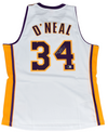 SHAQUILLE O'NEAL SIGNED LOS ANGELES LAKERS WHITE MITCHELL & NESS JERSEY BECKETT