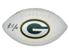 AARON JONES AUTOGRAPHED SIGNED GREEN BAY PACKERS WHITE LOGO FOOTBALL JSA