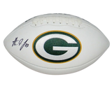 AARON JONES AUTOGRAPHED SIGNED GREEN BAY PACKERS WHITE LOGO FOOTBALL JSA