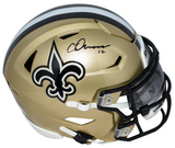 CHRIS OLAVE AUTOGRAPHED NEW ORLEANS SAINTS SPEEDFLEX MIDI HELMET BECKETT