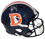 JOHN ELWAY SIGNED DENVER BRONCOS COLOR RUSH FULL SIZE SPEED HELMET BECKETT