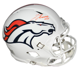 JERRY JEUDY SIGNED DENVER BRONCOS FLAT WHITE FULL SIZE AUTHENTIC HELMET BECKETT