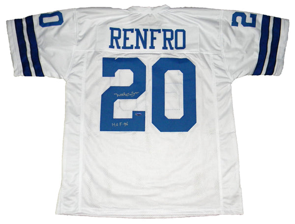 MEL RENFRO AUTOGRAPHED SIGNED DALLAS COWBOYS #20 WHITE JERSEY TRISTAR W/ HOF 96