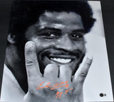 EARL CAMPBELL AUTOGRAPHED TEXAS LONGHORNS HOOK EM 16x20 PHOTO W/ HT 77