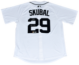 TARIK SKUBAL SIGNED DETROIT TIGERS #29 NIKE LIMITED JERSEY W/ B2B CY YOUNG