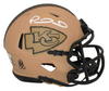 PATRICK MAHOMES SIGNED KANSAS CITY CHIEFS SALUTE TO SERVICE II MINI HELMET BAS