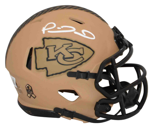 PATRICK MAHOMES SIGNED KANSAS CITY CHIEFS SALUTE TO SERVICE II MINI HELMET BAS