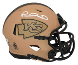 PATRICK MAHOMES SIGNED KANSAS CITY CHIEFS SALUTE TO SERVICE II MINI HELMET BAS