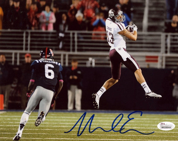 MIKE EVANS AUTOGRAPHED TEXAS A&M AGGIES 8x10 PHOTO JSA