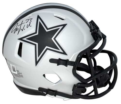 JAVONTE WILLIAMS SIGNED DALLAS COWBOYS RAVE SPEED MINI HELMET BECKETT
