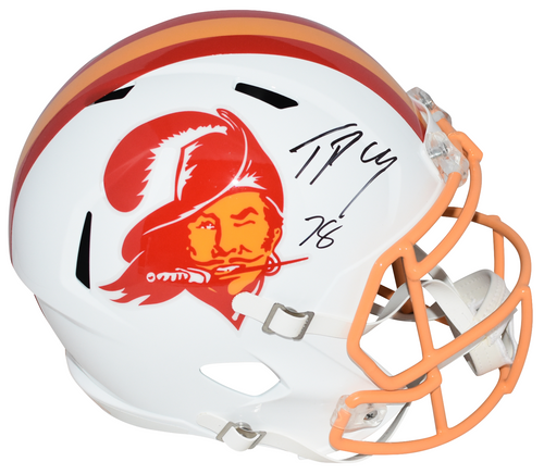 TRISTAN WIRFS SIGNED TAMPA BAY BUCCANEERS THROWBACK FULL SIZE HELMET BECKETT