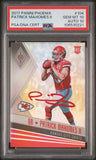 PATRICK MAHOMES SIGNED 2017 PANINI PHOENIX ROOKIE RC 10/10 PSA GEM 10 AUTO 10