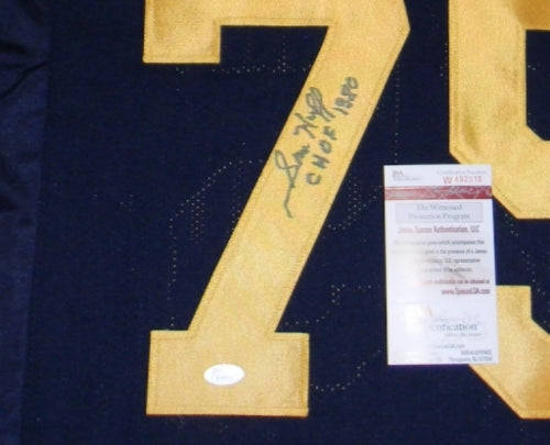 SAM HUFF AUTOGRAPHED SIGNED WEST VIRGINIA MOUNTAINEERS #75 THROWBACK JERSEY JSA