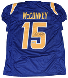 LADD McCONKEY SIGNED LOS ANGELES CHARGERS #15 ROYAL BLUE JERSEY BECKETT