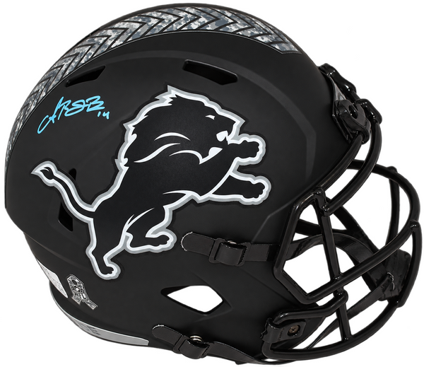 AMON-RA ST BROWN SIGNED DETROIT LIONS SALUTE TO SERVICE 5 FULL SIZE HELMET
