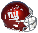 SAQUON BARKLEY SIGNED NEW YORK GIANTS F/S FLASH AUTHENTIC SPEED HELMET BECKETT