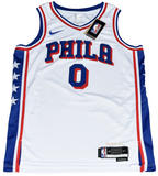 TYRESE MAXEY SIGNED PHILADELPHIA 76ERS #0 WHITE NIKE SWINGMAN JERSEY FANATICS
