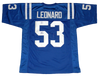DARIUS LEONARD AUTOGRAPHED INDIANAPOLIS COLTS #53 BLUE JERSEY JSA W/ 2018 DROY