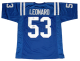 DARIUS LEONARD AUTOGRAPHED INDIANAPOLIS COLTS #53 BLUE JERSEY JSA W/ 2018 DROY