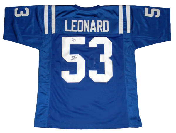 DARIUS LEONARD AUTOGRAPHED INDIANAPOLIS COLTS #53 BLUE JERSEY JSA W/ 2018 DROY