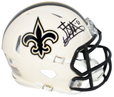 JONATHAN VILMA SIGNED NEW ORLEANS SAINTS RETRO SPEED MINI HELMET JSA