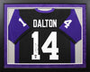 ANDY DALTON SIGNED TCU HORNED FROGS #14 BLACK FRAMED JERSEY W/ 2010 13-0