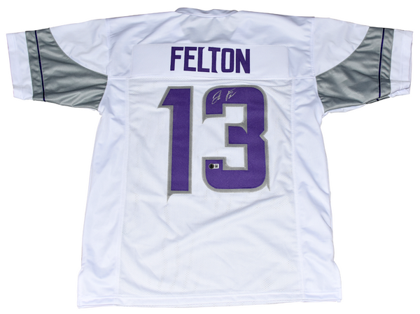TAI FELTON SIGNED MINNESOTA VIKINGS WINTER WARRIOR #13 JERSEY BECKETT