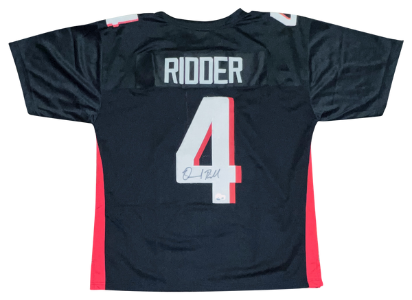 DESMOND RIDDER AUTOGRAPHED ATLANTA FALCONS #4 BLACK ROOKIE JERSEY BECKETT