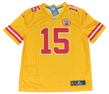 PATRICK MAHOMES SIGNED KANSAS CITY CHIEFS #15 NIKE INVERTED COLORS JERSEY BAS