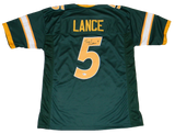 TREY LANCE SIGNED AUTOGRAPHED NORTH DAKOTA STATE BISON #5 GREEN JERSEY BECKETT