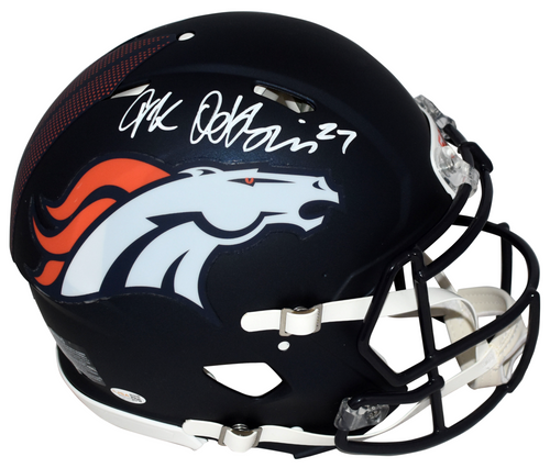 JK DOBBINS AUTOGRAPHED DENVER BRONCOS AUTHENTIC SPEED HELMET JSA