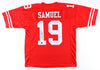 DEEBO SAMUEL SIGNED AUTOGRAPHED SAN FRANCISCO 49ERS #19 RED JERSEY BECKETT