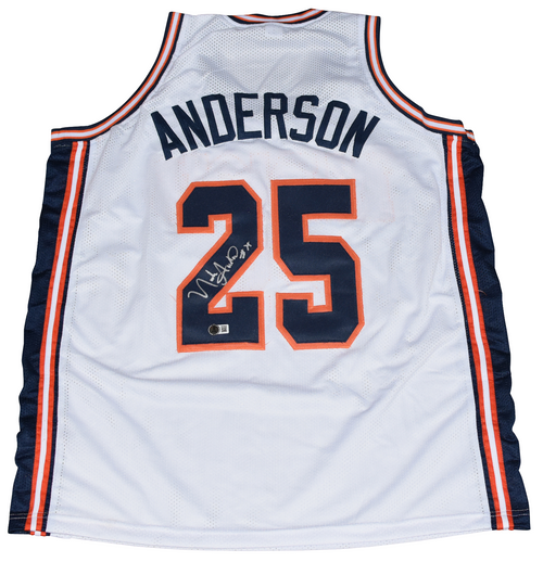 NICK ANDERSON AUTOGRAPHED ILLINOIS ILLINI #25 BASKETBALL JERSEY BECKETT