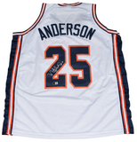 NICK ANDERSON AUTOGRAPHED ILLINOIS ILLINI #25 BASKETBALL JERSEY BECKETT