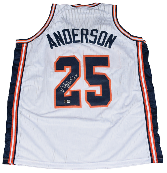 NICK ANDERSON AUTOGRAPHED ILLINOIS ILLINI #25 BASKETBALL JERSEY BECKETT
