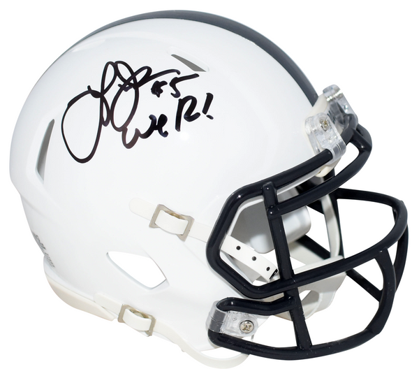 LARRY JOHNSON AUTOGRAPHED PENN STATE NITTANY LIONS SPEED MINI HELMET JSA