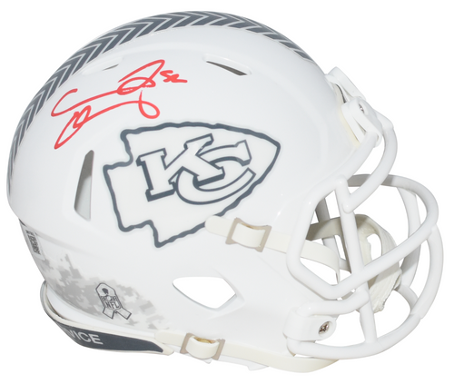 CREED HUMPHREY SIGNED KANSAS CITY CHIEFS SALUTE TO SERVICE MINI HELMET BECKETT